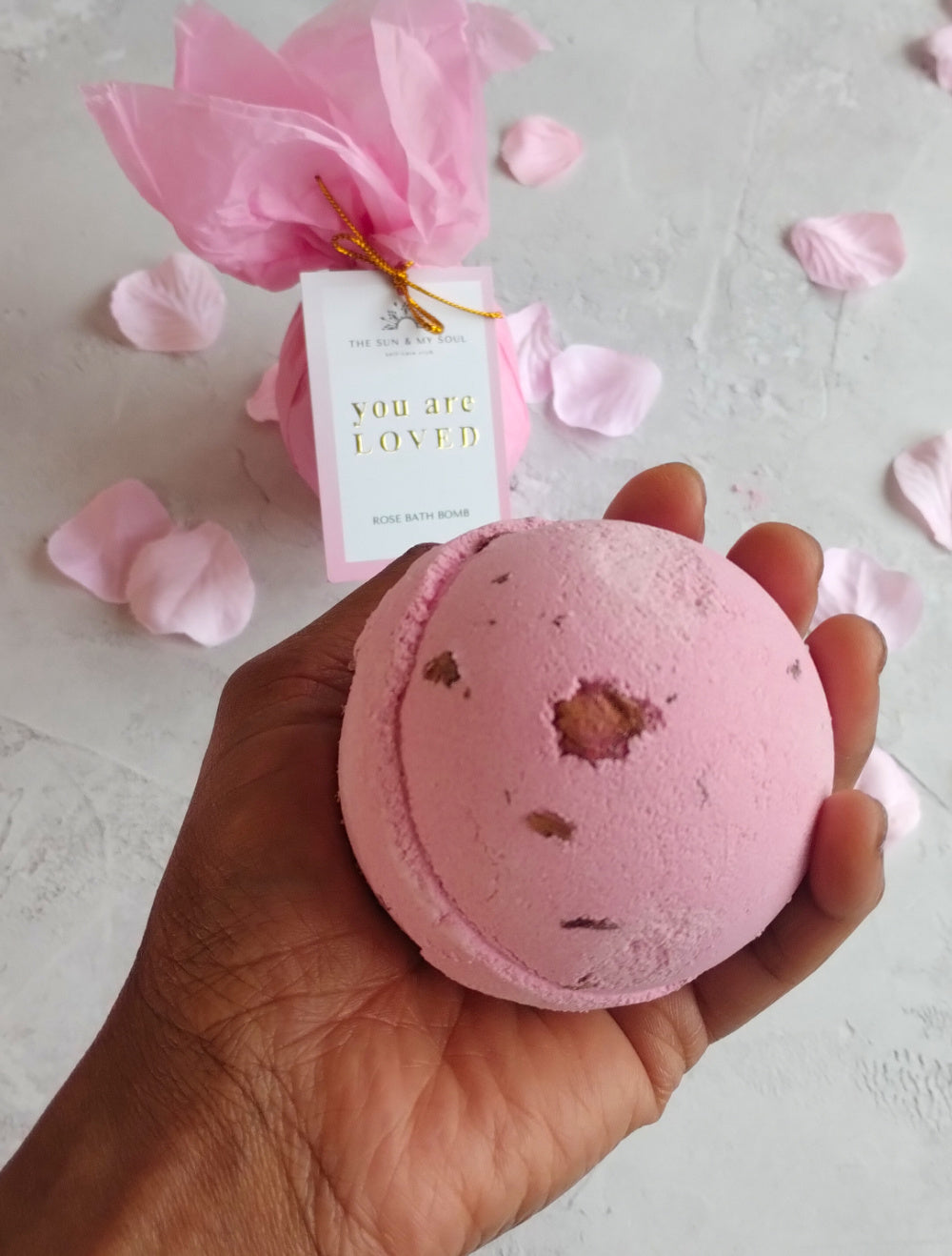 Mum Blooms Mother's Day Card & Luxury Rose Bath Bomb