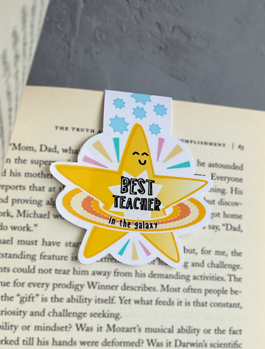 Best Teacher in The Galaxy Laminated Magnetic Bookmark