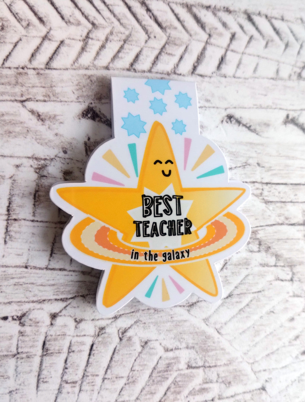 Cute Best Teacher In The Galaxy Magnetic Bookmark