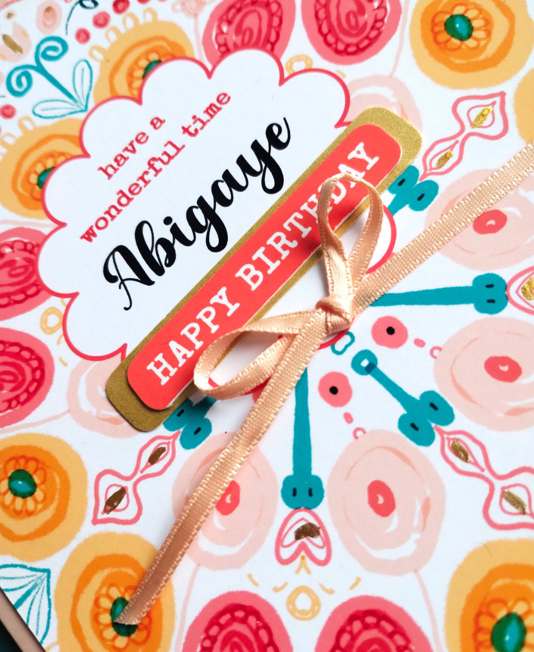 Personalised Pink Summa Burst Birthday Card