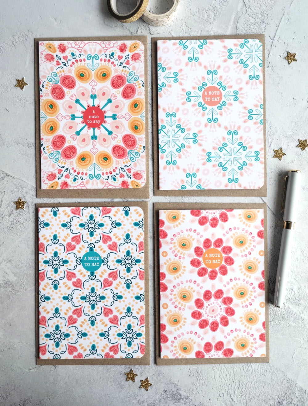 Summa Mixed Note Cards (4 Pack)