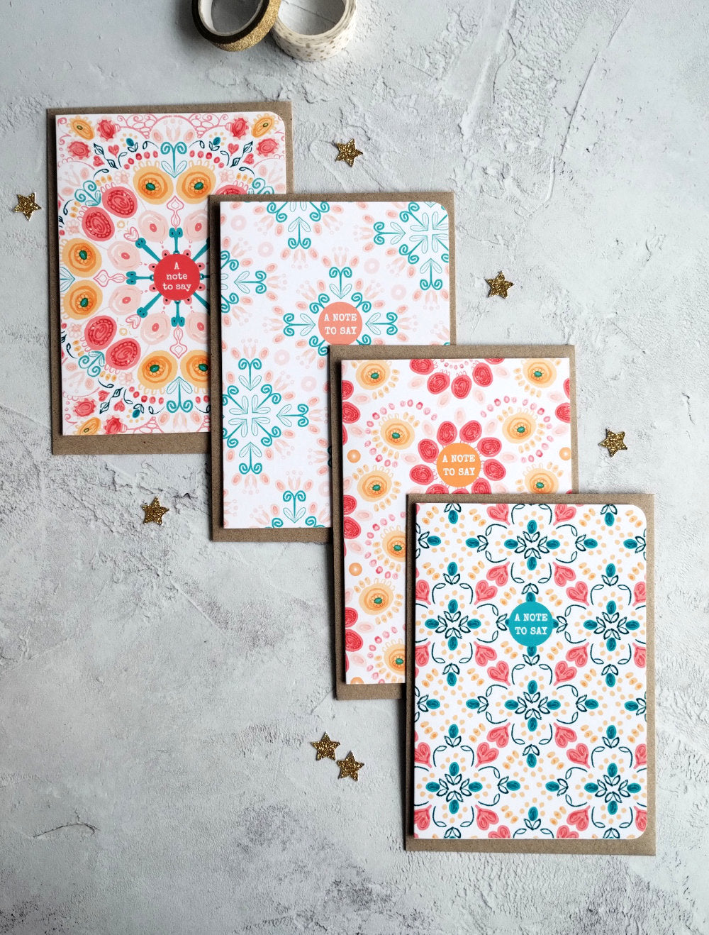 Summa Mixed Note Cards (4 Pack)