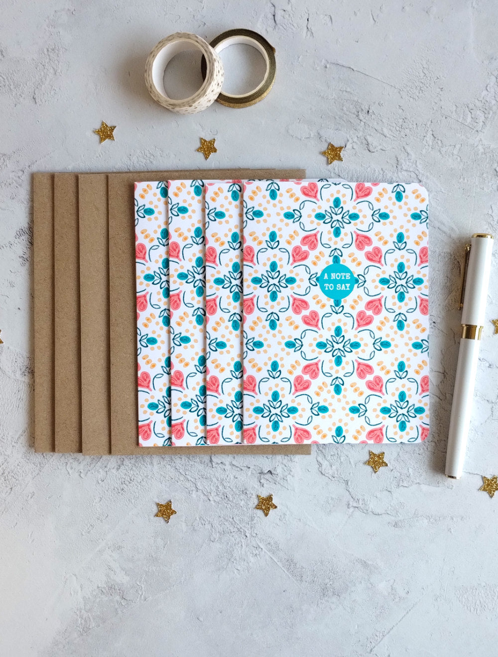 Set of Summa Tiles Note Cards with "A Note To Say" text