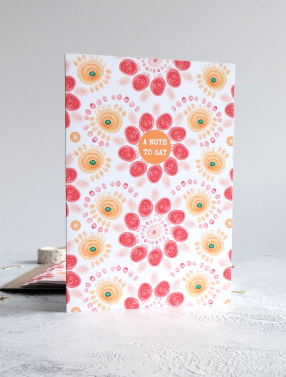 Brightly coloured Summa Carnival note card