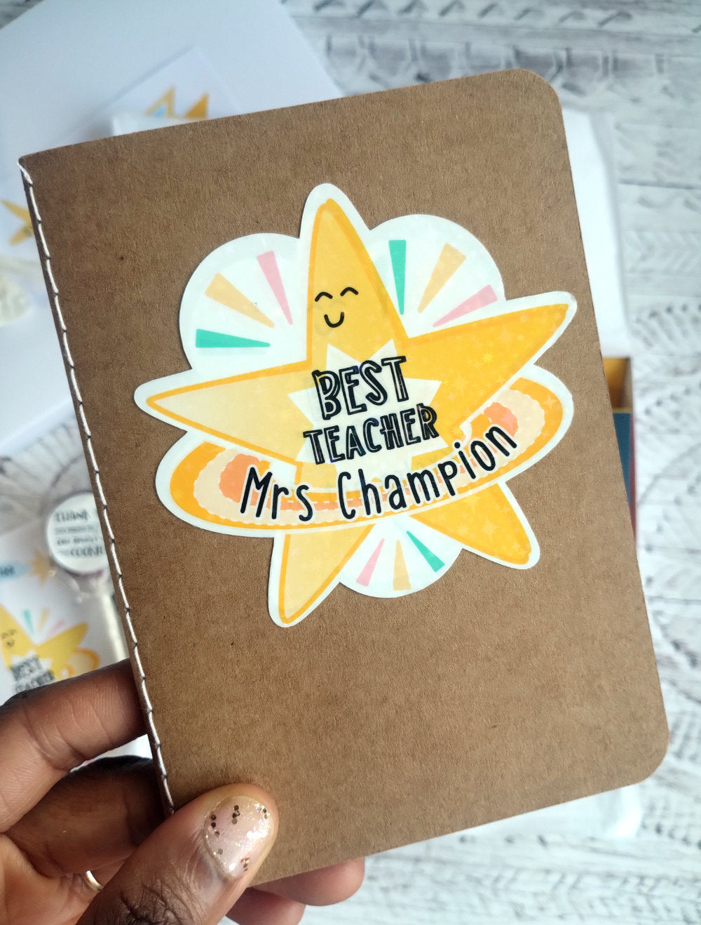 Personalised Beat Teacher A6 Notebook