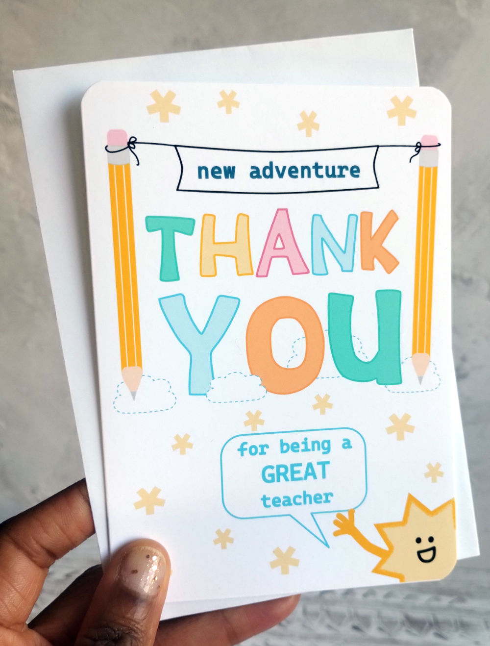 Thank You for being a great teacher  Greeting Card