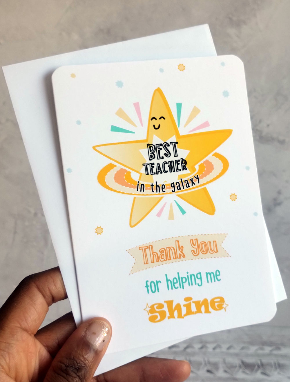Best Teacher In The Galaxy Greeting Card