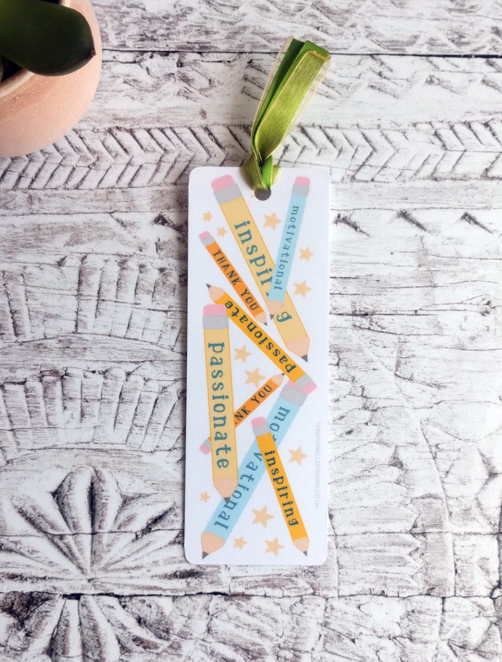 Personalised Teacher Laminated Bookmark - The other side