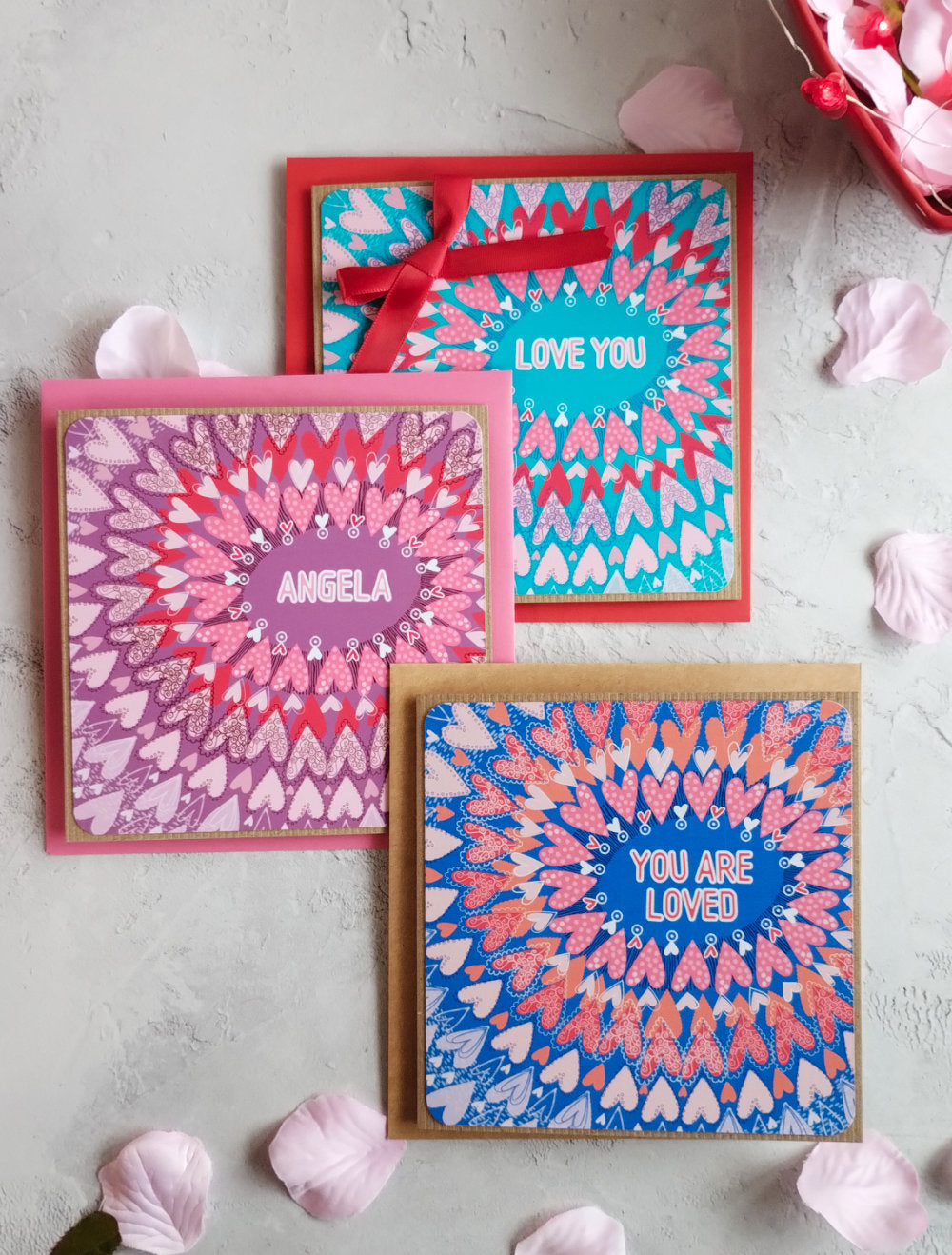 Sky High Love Trio Greeting Cards