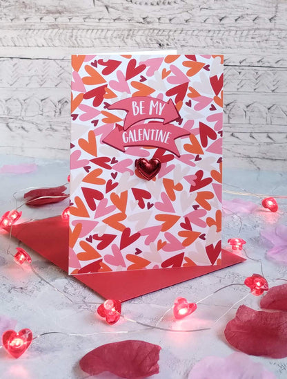 Confetti Orange Hearts