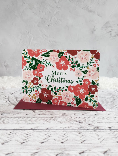 Bold Frost Floral Christmas Card