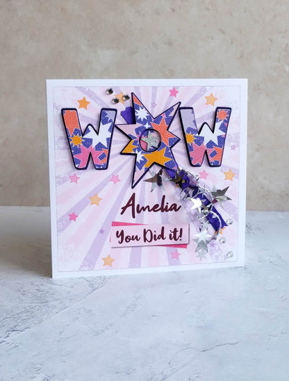 WOW Congratulations colourful stars card