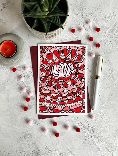 Doodles Love Greeting Card