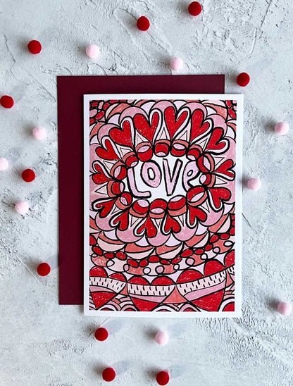 Doodles Love Greeting Card