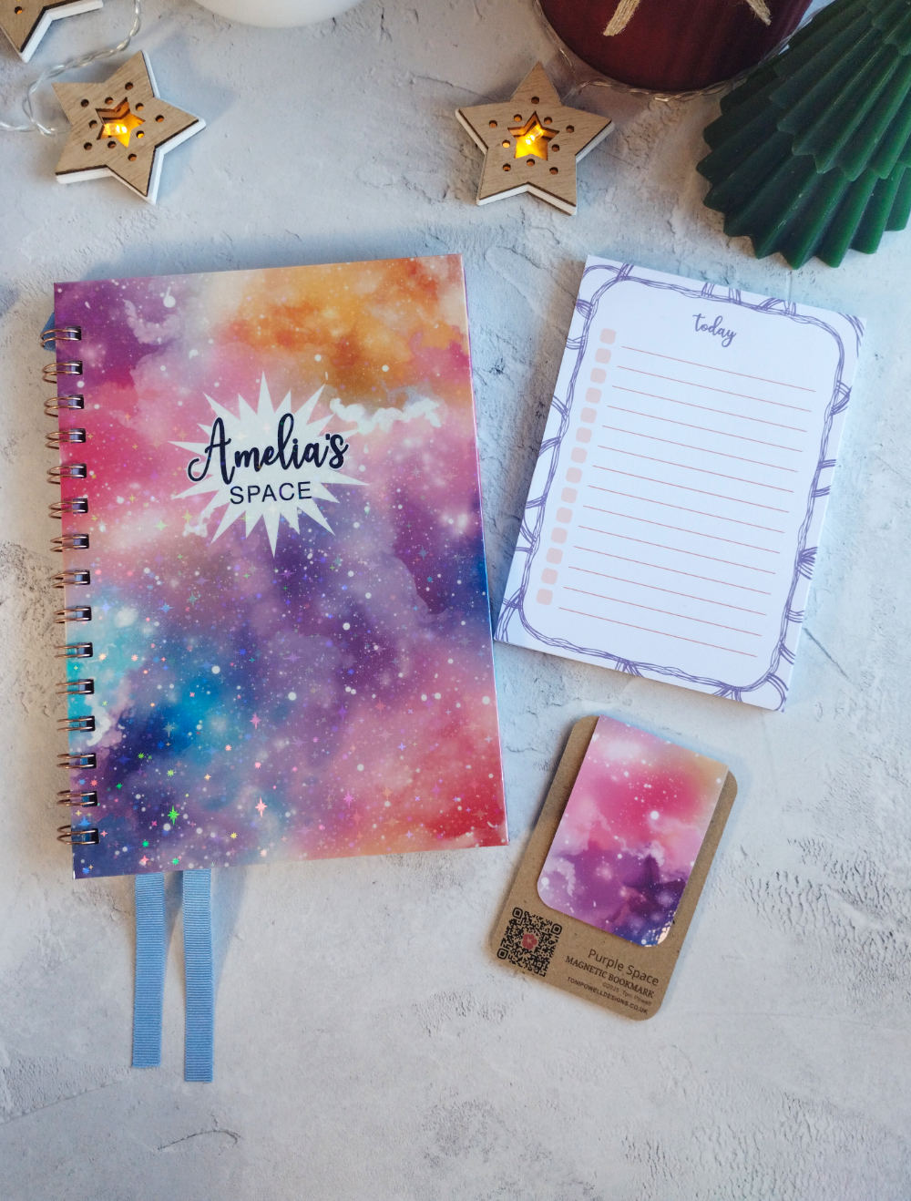 My Dream Space gift box A5 notebook, A6 notepad, mgnetic bookmark