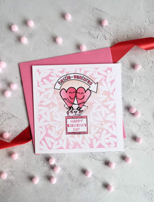 Huggy Hearts Galentine's Day Greeting Card