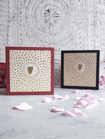 Love Shines hand painted Valentines Cards 