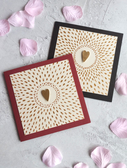 Love Shines hand painted Valentines Cards 