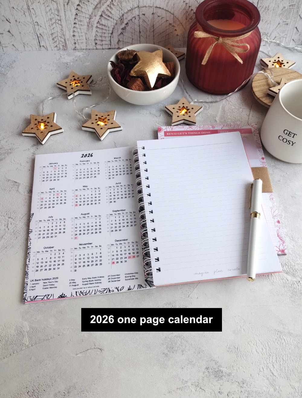 Notes Blossom Personalised Handmade Notebook