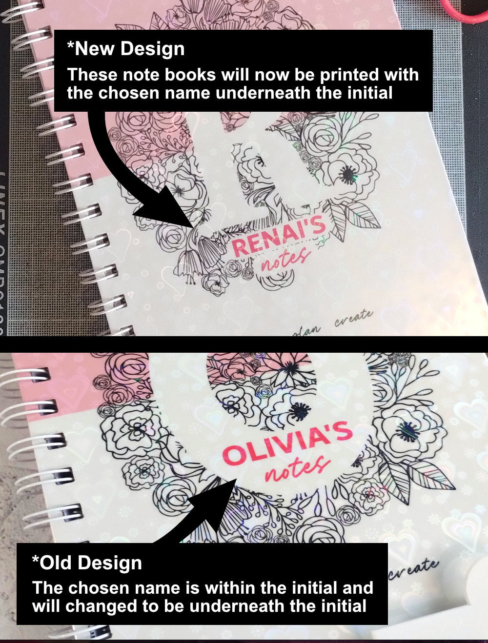 Notes Blossom Personalised Handmade Gift Box