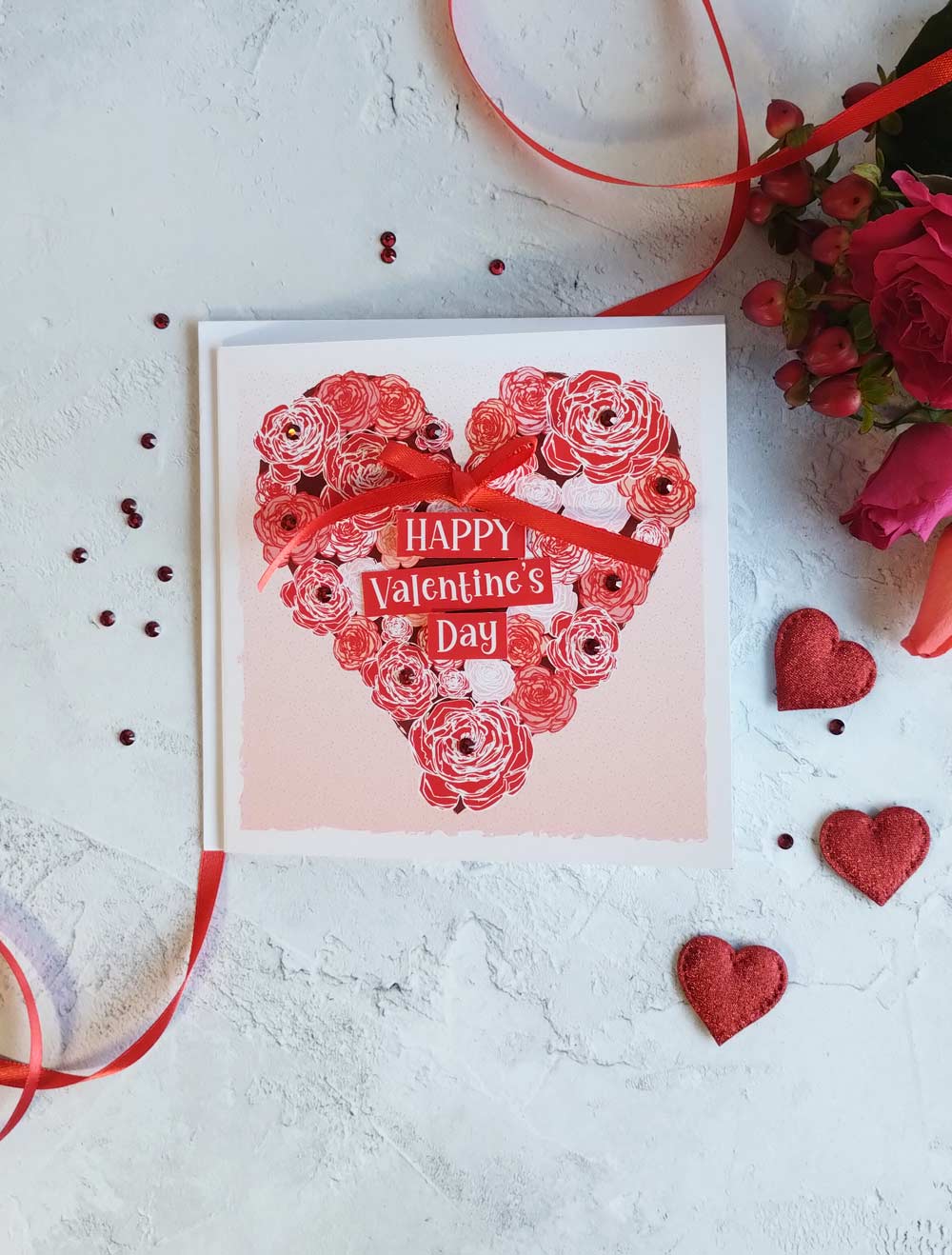 Rose Heart Valentine's Day Greeting card