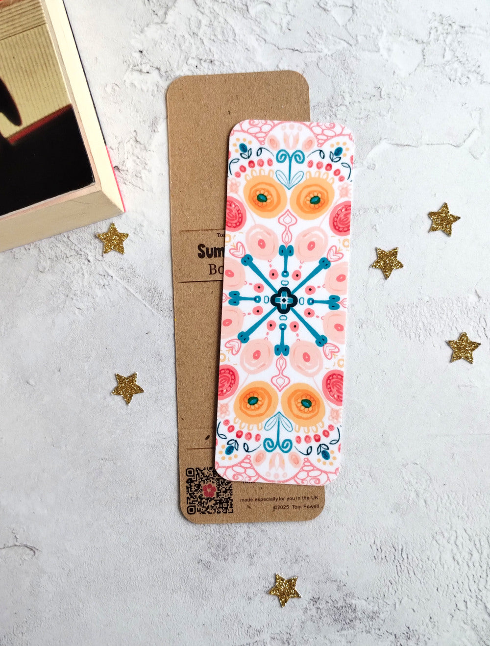 Summa Burst classic bright patterned bookmark