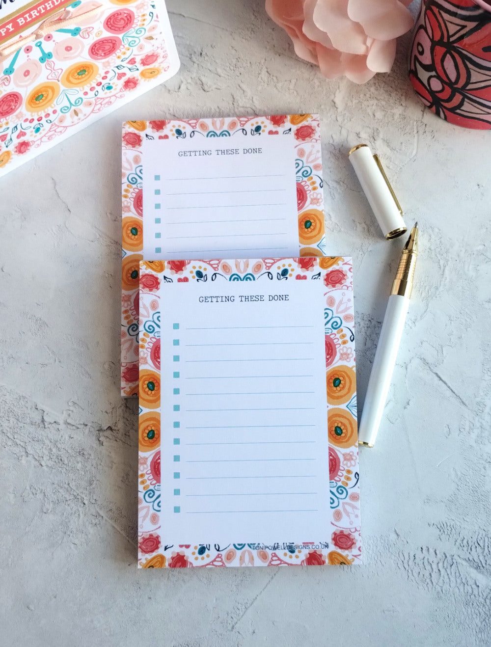 Summa Burst A6 To Do List Notepad– 50 Sheets 120gsm Summer Stationery