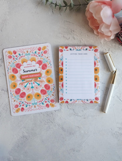 Summa Burst A6 To Do List Notepad– 50 Sheets 120gsm Summer Stationery