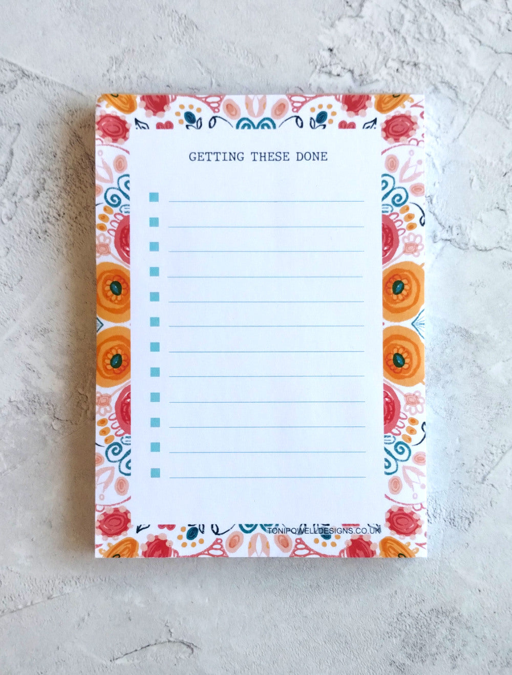 Summa Burst A6 To Do List Notepad– 50 Sheets 120gsm Summer Stationery