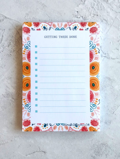 Summa Burst A6 To Do List Notepad– 50 Sheets 120gsm Summer Stationery
